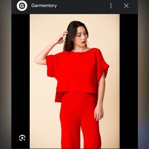 Mara Hoffman SET red sweater set size medium